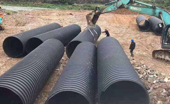 2019年HDPE钢带缠绕管污水处理项目